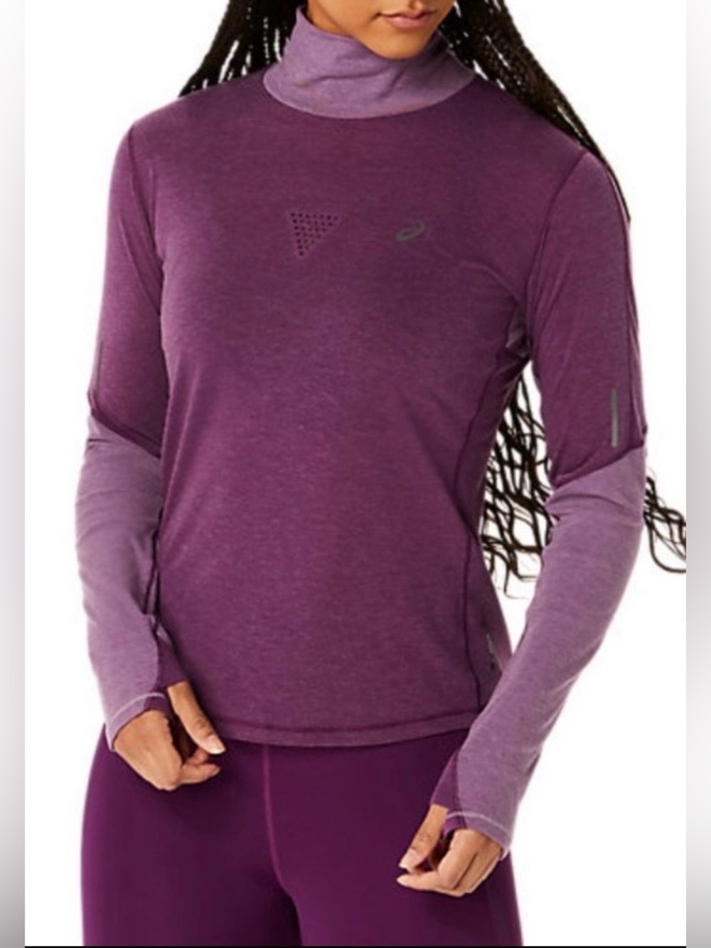 Asics Women’s Metarun Mock Neck Long Sleeve Top Purple Size XS